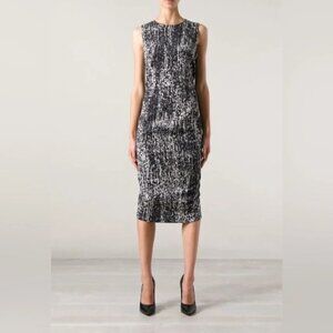 Sportmax Black & White abstract Sleeveless midi dress, BNWT, size  6
